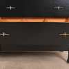 John Widdicomb Mid-Century Modern Black Lacquered Dresser or Credenza, Newly Refinished - Image 7