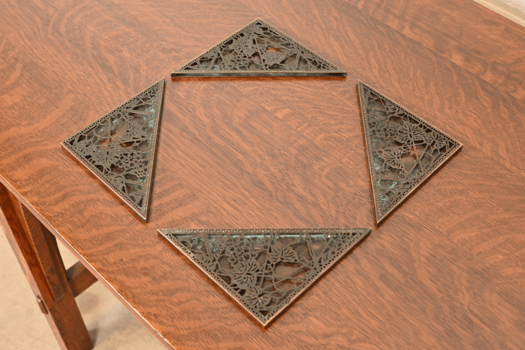 Tiffany Studios New York Grapevine Bronze Blotter Corners LIBERTY & 33RD