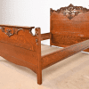 Antique Victorian Carved Oak Full Size Bed, Circa 1890s - Image 2