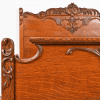 Antique Victorian Carved Oak Full Size Bed, Circa 1890s - Image 9