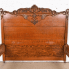 Antique Victorian Carved Oak Full Size Bed, Circa 1890s - Image 8