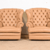 Vintage Tufted Leather Chesterfield Wingback Lounge Chair - Image 12