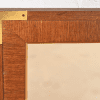 John Stuart Mid-Century Modern Campaign Walnut and Brass Wall Mirror - Image 6