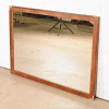 John Stuart Mid-Century Modern Campaign Walnut and Brass Wall Mirror