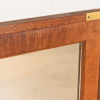 John Stuart Mid-Century Modern Campaign Walnut and Brass Wall Mirror - Image 7