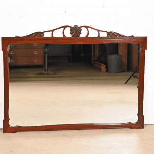 Vintage Georgian Carved Mahogany Framed Wall Mirror