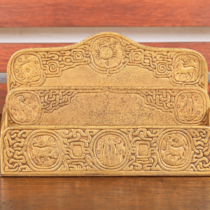 Tiffany Studios New York 'Zodiac' Bronze Doré Letter Rack