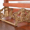 Antique Art Nouveau Bronze Owl Expandable Book Rack, Circa 1910