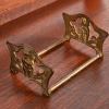 Antique Art Nouveau Bronze Owl Expandable Book Rack, Circa 1910 - Image 4