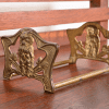 Antique Art Nouveau Bronze Owl Expandable Book Rack, Circa 1910 - Image 3