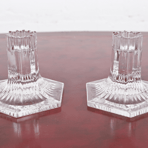 Tiffany & Co. Clear Crystal Candlesticks, Pair