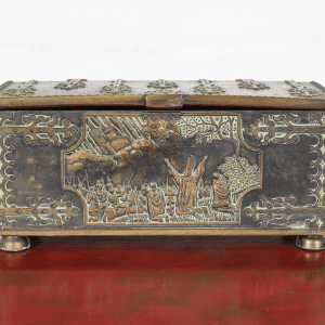 Danish Cast Iron and Bronze Jewelry Box or Dresser Box, Circa 1940s