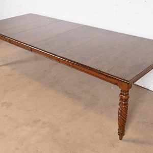 Ethan Allen British Colonial Solid Maple Extension Dining Table, Newly Refinished