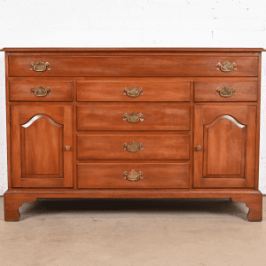 Henkel Harris American Colonial Cherry Wood Sideboard Buffet or Bar Cabinet