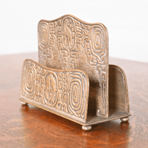 Tiffany Studios New York Zodiac Bronze Doré Double Sided Letter Rack