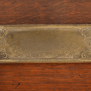 Tiffany Studios New York Zodiac Bronze Doré Pen Tray