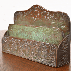 Tiffany Studios New York Zodiac Bronze Letter Rack