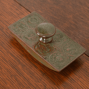 Tiffany Studios New York Zodiac Bronze Rocker Blotter