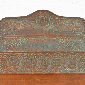 Tiffany Studios New York Zodiac Patinated Bronze Letter Rack, Circa 1910