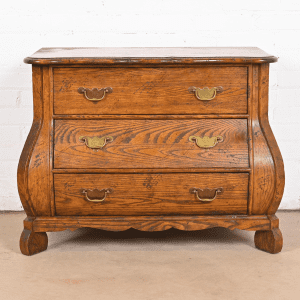 Baker Furniture Dutch Oak Bombe Chest or Commode