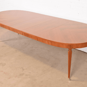 Kindel Furniture French Regency Louis XVI Cherry Wood Extension Dining Table, Newly Refinished