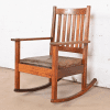 Stickley Brothers Antique Mission Oak Arts & Crafts Rocking Chair, Circa 1900
