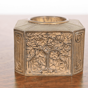 Tiffany Studios New York Bookmark Pattern Bronze Pen Brush Holder