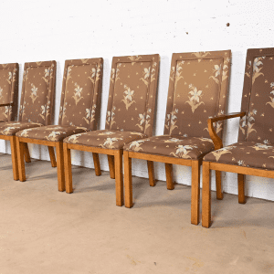 Michael Taylor for Baker Furniture Far East Collection Parsons Dining Chairs, Set of Six