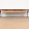 Drexel Heritage Hollywood Regency Chinoiserie Walnut Extension Dining Table, Newly Refinished - Image 4