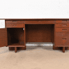 Frank Lloyd Wright Taliesin Mahogany Double Pedestal Executive Desk, Newly Restored - Image 6