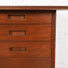 Frank Lloyd Wright Taliesin Mahogany Double Pedestal Executive Desk, Newly Restored - Image 7