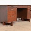 Frank Lloyd Wright Taliesin Mahogany Double Pedestal Executive Desk, Newly Restored - Image 3