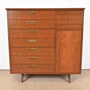 George Nakashima Sculpted Walnut Gentleman's Chest for Widdicomb, Newly Restored