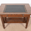 Tiffany Studios New York Pine Needle Bronze Blotter Ends With Leather Desk Blotter, Circa 1910 - Image 2