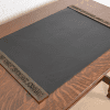 Tiffany Studios New York Pine Needle Bronze Blotter Ends With Leather Desk Blotter, Circa 1910 - Image 4