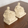 Rookwood Pottery Arts & Crafts Glazed Ceramic Victorian Lady Bookends, 1931 - Image 5