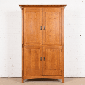 Stickley Mission Oak Arts & Crafts Media Armoire Cabinet