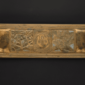 Tiffany Studios New York Bookmark Pattern Bronze Doré Pen Tray