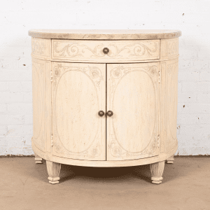 Drexel Heritage Italian Neoclassical Demilune Cabinet