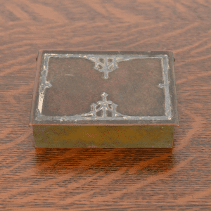 Heintz Arts & Crafts Sterling Silver on Bronze Humidor or Cigarette Box