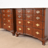 Kindel Furniture Georgian Carved Mahogany Block Front Chests of Drawers, Newly Refinished - Image 2