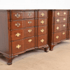 Kindel Furniture Georgian Carved Mahogany Block Front Chests of Drawers, Newly Refinished - Image 3