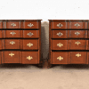 Kindel Furniture Georgian Carved Mahogany Block Front Chests of Drawers, Newly Refinished - Image 4