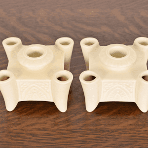 Rookwood Pottery Arts & Crafts Glazed Ceramic Candlestick Holder, Pair