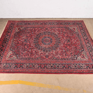 Vintage Hand-Knotted Persian Moud Room Size Wool Rug