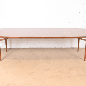 George Nakashima for Widdicomb Origins Collection Sculpted Walnut Extension Dining Table, Newly Restored