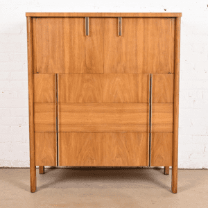 John Widdicomb Mid-Century Modern Walnut and Rosewood Gentleman's Chest, 1960s