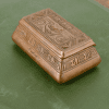Tiffany Studios New York American Indian Pattern Bronze Stamp Box - Image 3
