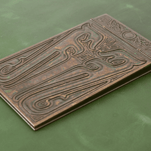 Tiffany Studios New York Chinese Pattern Bronze Notepad Holder