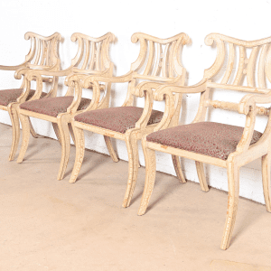 Councill Furniture French Regency Dining Armchairs, Set of Four